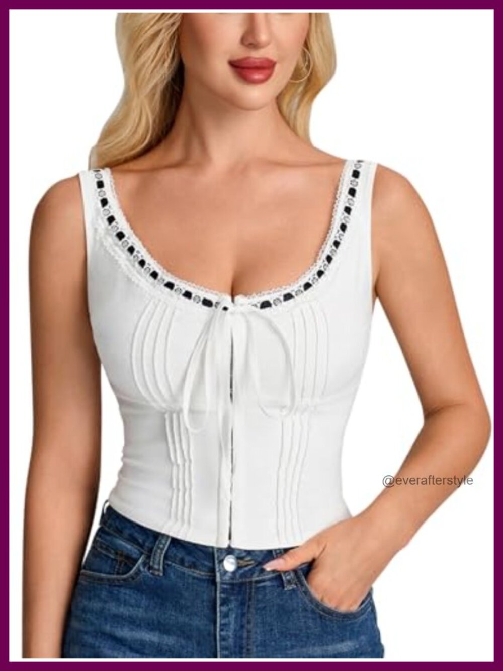 Lace Corset Top Y2K Sleeveless Crop Club Party Cute